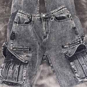 Stylish Black Cargo Jeans